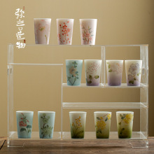 弥言十二花神茶杯套装手工陶瓷小号可乐杯简约现代喝茶主人杯中式