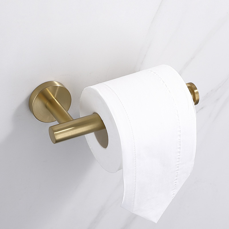 北欧304不锈钢金色浴室卷纸架卫生间厕纸架家用洗手间纸巾架挂件