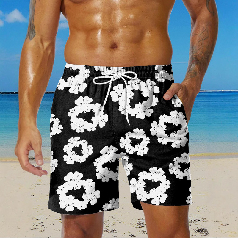 Men's Popular Cross-Border Summer Beach Shorts with 3D Digital Printing, Loose Casual Shorts Suitable for Daily Wear at the Beach Men's Popular Cross-Border Summer Beach Shorts with 3D Digital Printing, Loose Casual Shorts Suitable for Daily Wear at the Beach