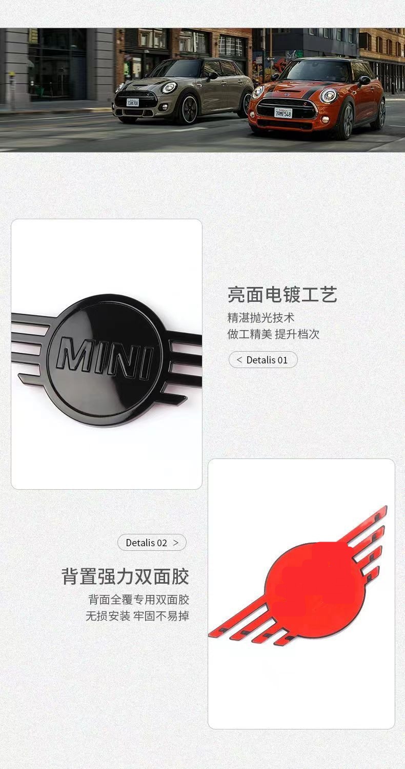 Suitable for Bmw Mini Decorative Car Logo F Series F54F55F60 Modified Logo Countryman Mini Letter Logo