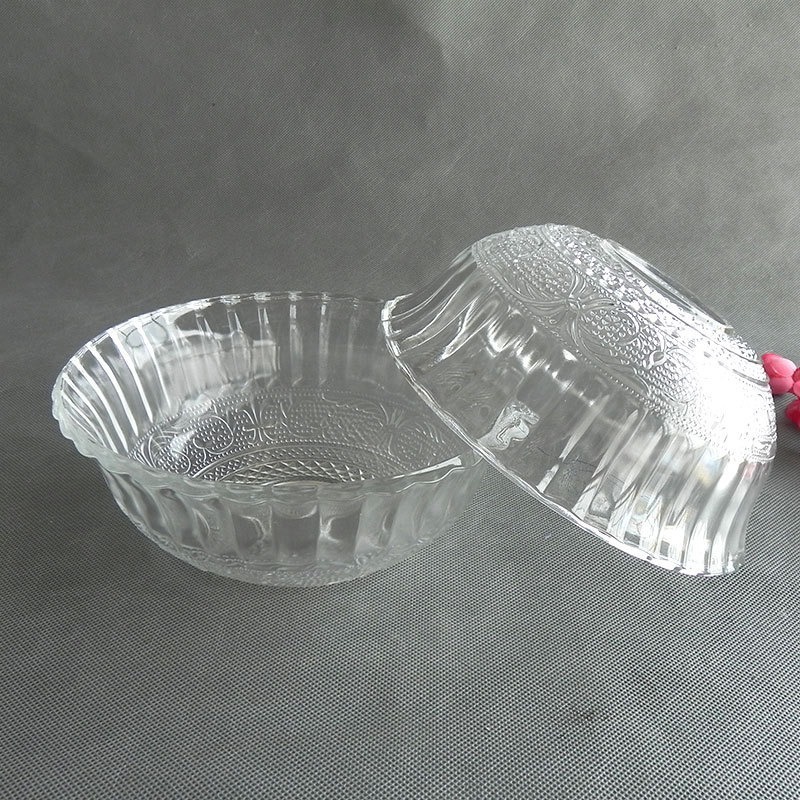 Tazón de vidrio para fideos instantáneos, ensalada de frutas, diseño de cola de fénix - Mayorista