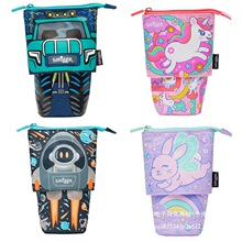 澳洲smiggle儿童伸缩笔袋小学生大容量二用笔筒韩版帆布女