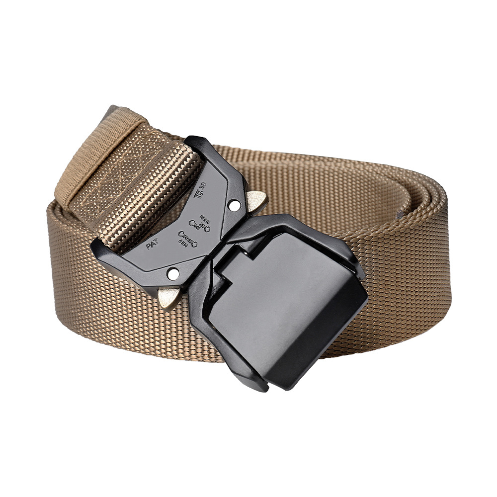 3,8 cm nuevo doble liberación rápida aleación de aluminio hebilla de nylon cinturón de los hombres al aire libre Cobra cinturón táctico