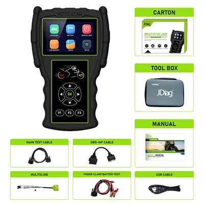 JDiag obd2 Detector Motorcycle Fault Exclusion Guide Dual System Battery Efi Diagnostic Instrument (Avtomobil diaqnostika alətləri) - m100-pro-obd-version