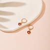 Small brand universal earrings heart-shaped, simple and elegant design