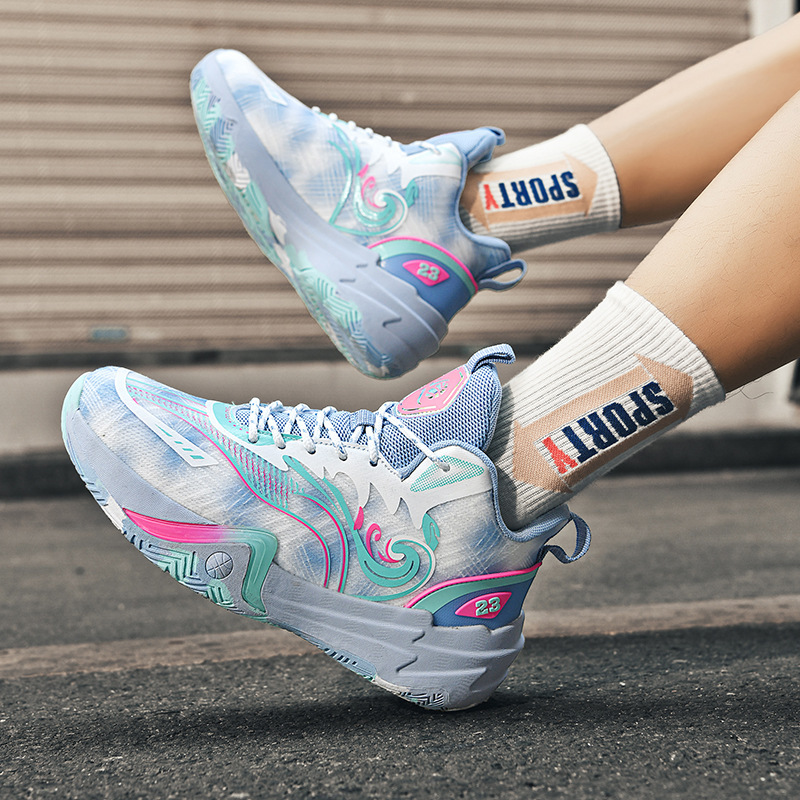 Yuanyang Basketball Shoes Men's Mesh Breathable High-Top Sports Shoes New Anti-Slip Student Professional Training Game Shoes Trendy Yuanyang Basketball Shoes Men's Mesh Breathable High-Top Sports Shoes New Anti-Slip Student Professional Training Game Shoes Trendy