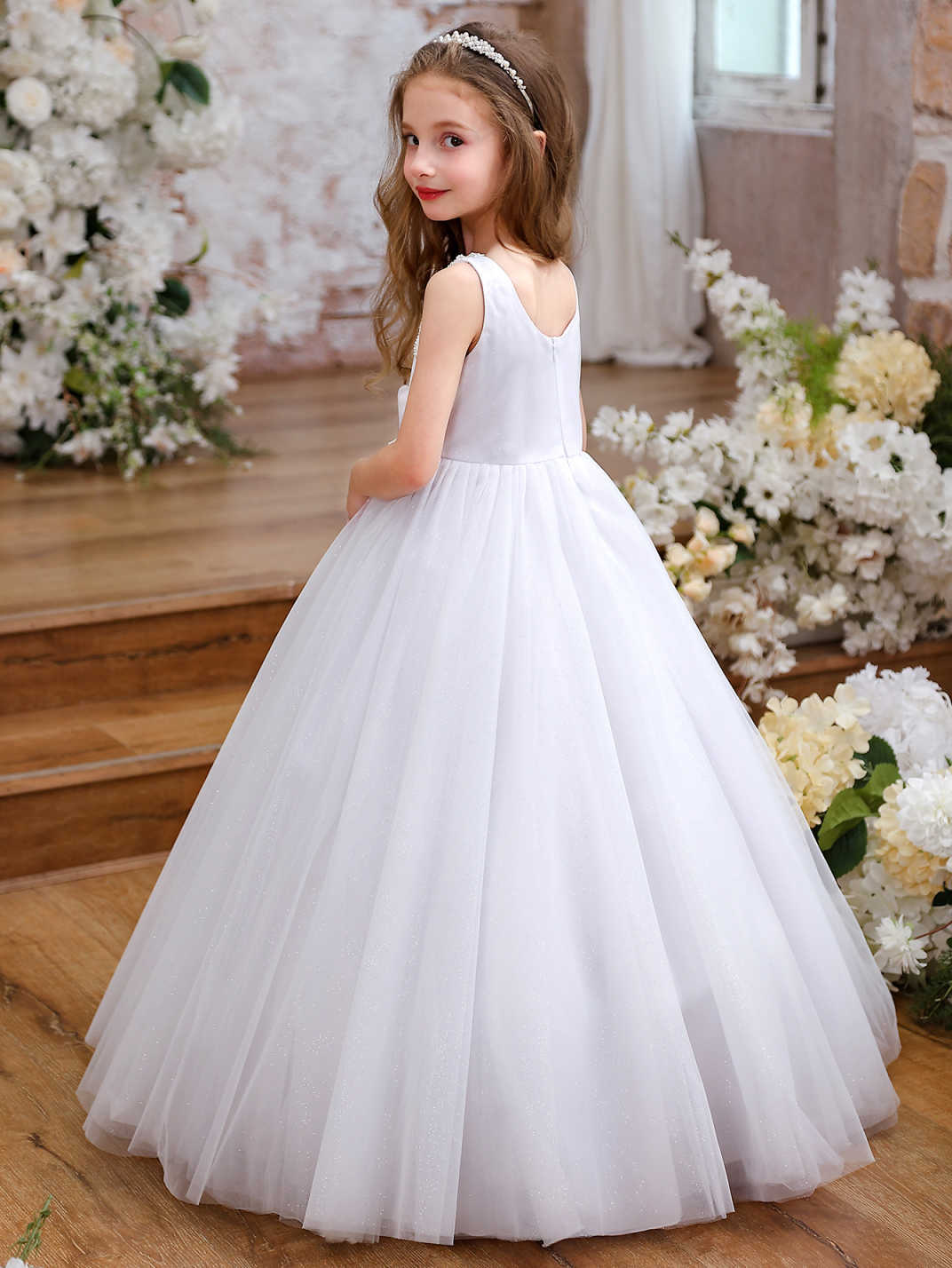 Vestidos para niños transfronterizos, ropa para niños de primavera y verano, anfitrión de bodas de niña de las flores, vestido de niña de hilo esponjoso, traje de piano