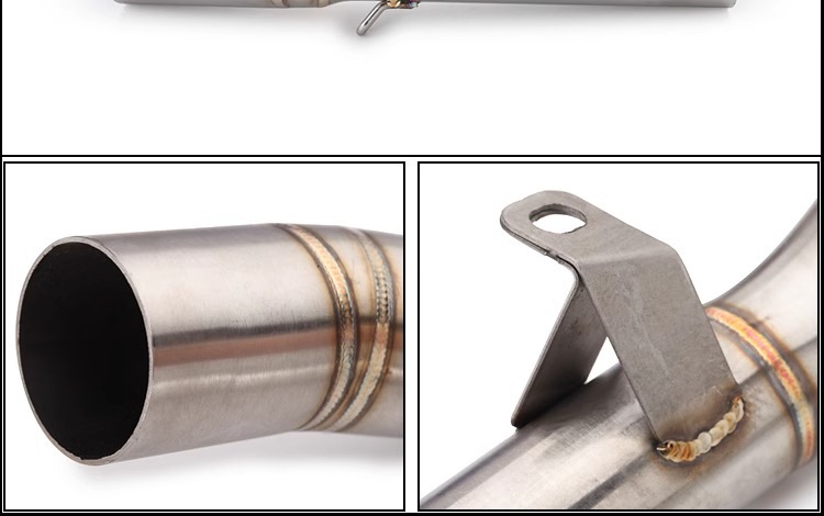 Motorcycle exhaust pipe modification z1000 stainless steel mid-section special non-destructive installation 2007-2009