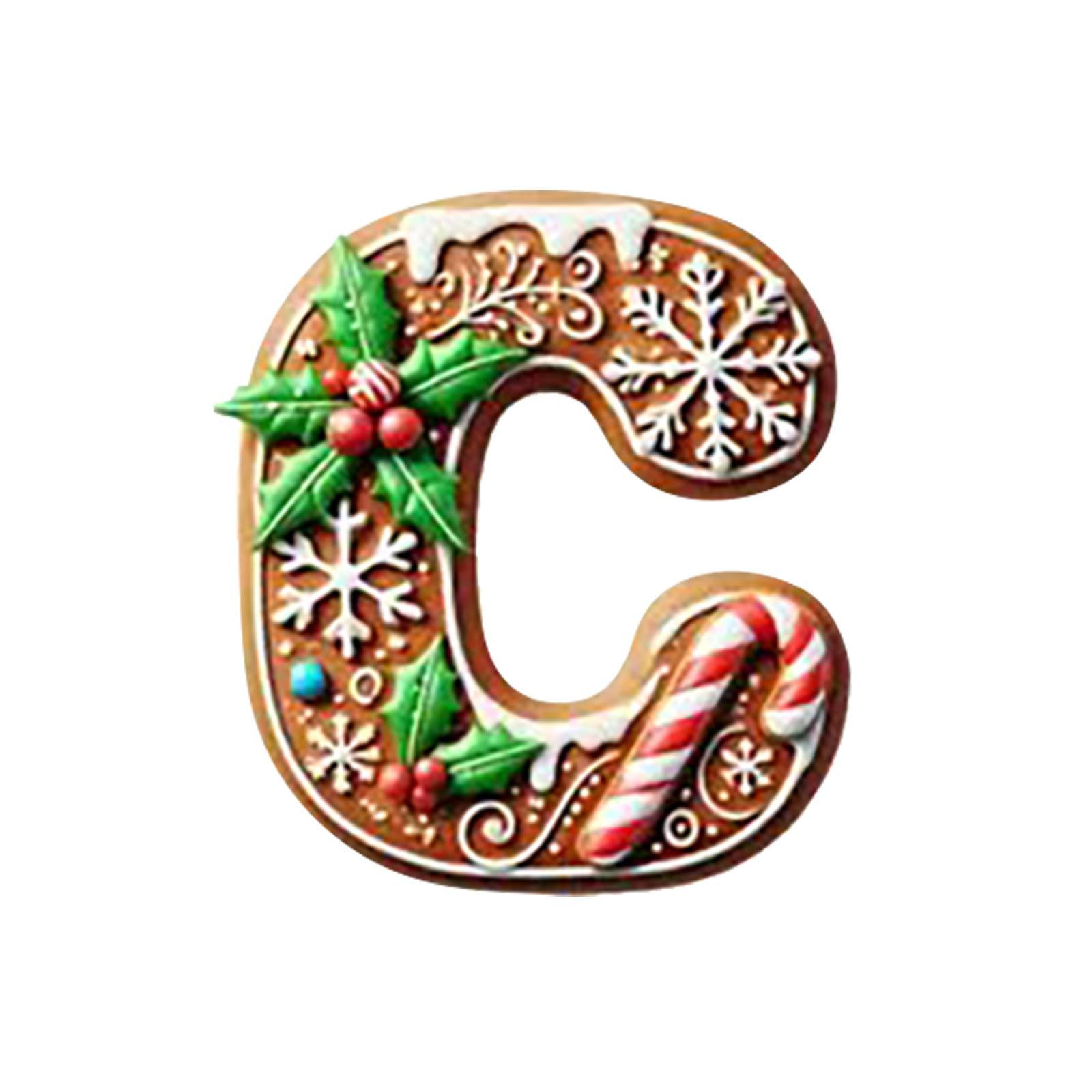 Explosiones transfronterizas de Navidad 26 árboles de Navidad pan de jengibre letras decoraciones mini letras colgante colgante