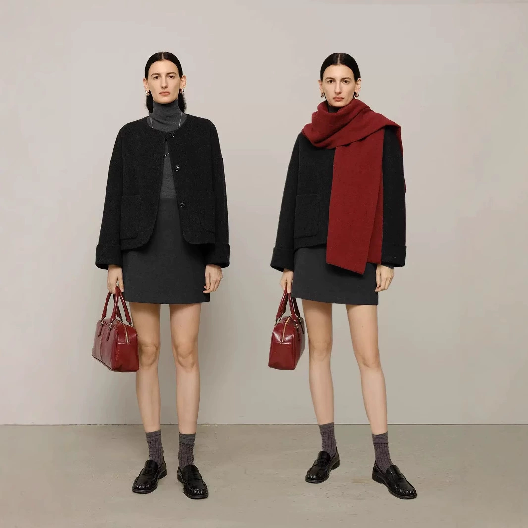 MM торговый центр тот же 24 зимний новый шерстяной верблюжий пиджак серого шерстяного пальто