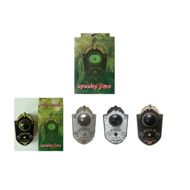 跨境热供万圣节恶搞门铃整蛊搞怪发光发声电动眼球门铃装饰玩具