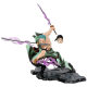 One piece stunt version three thousand World Sauron hand-made boxed POP three-knife flow battle head replaceable ornaments