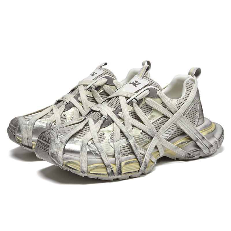 3XL Strap Antique Torre Shoes Classic Thick Sole Increased Retro sneaker Couple's Show Shoes Trendy