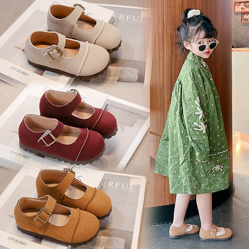 Zapatos de niñas 2025 nuevos zapatos de primavera para niños, zapatos de cuero suaves para niños, zapatos de princesa para niñas
