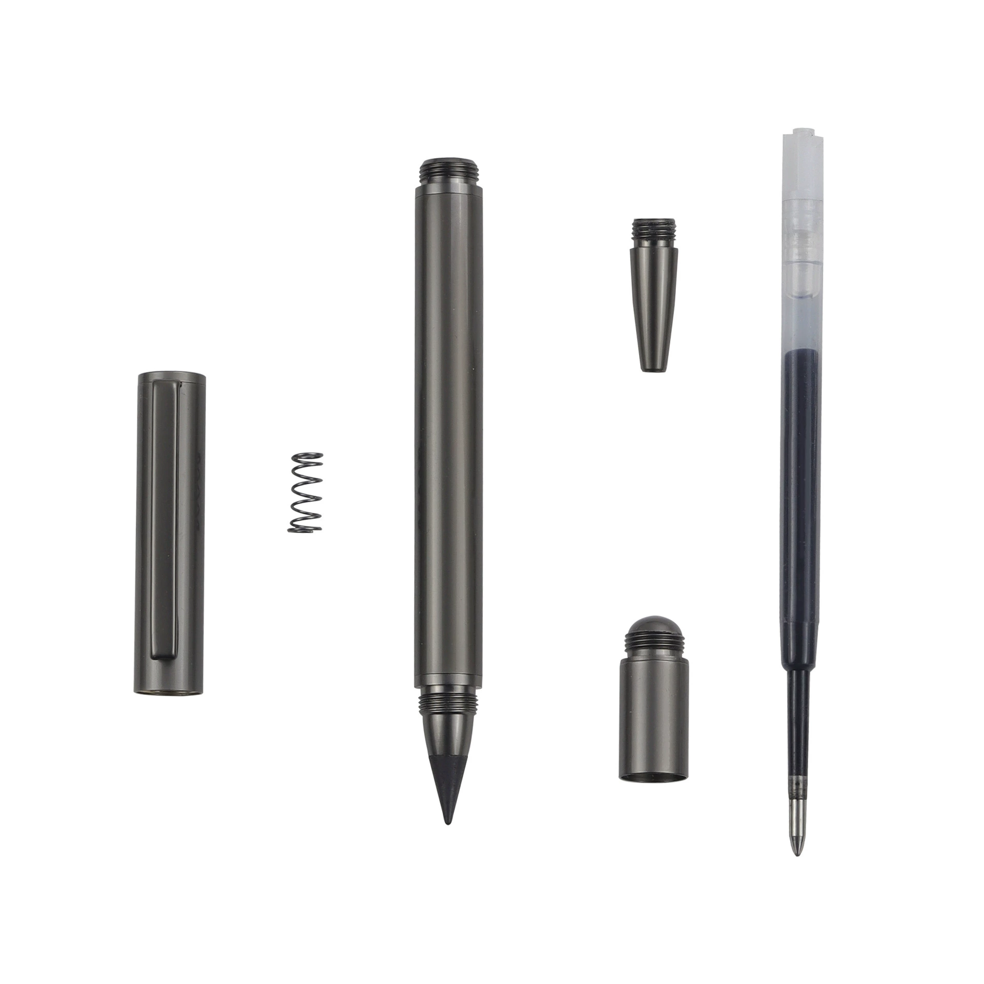 Metal rollerball pen, water-based pen, sharpener, 2 in 1