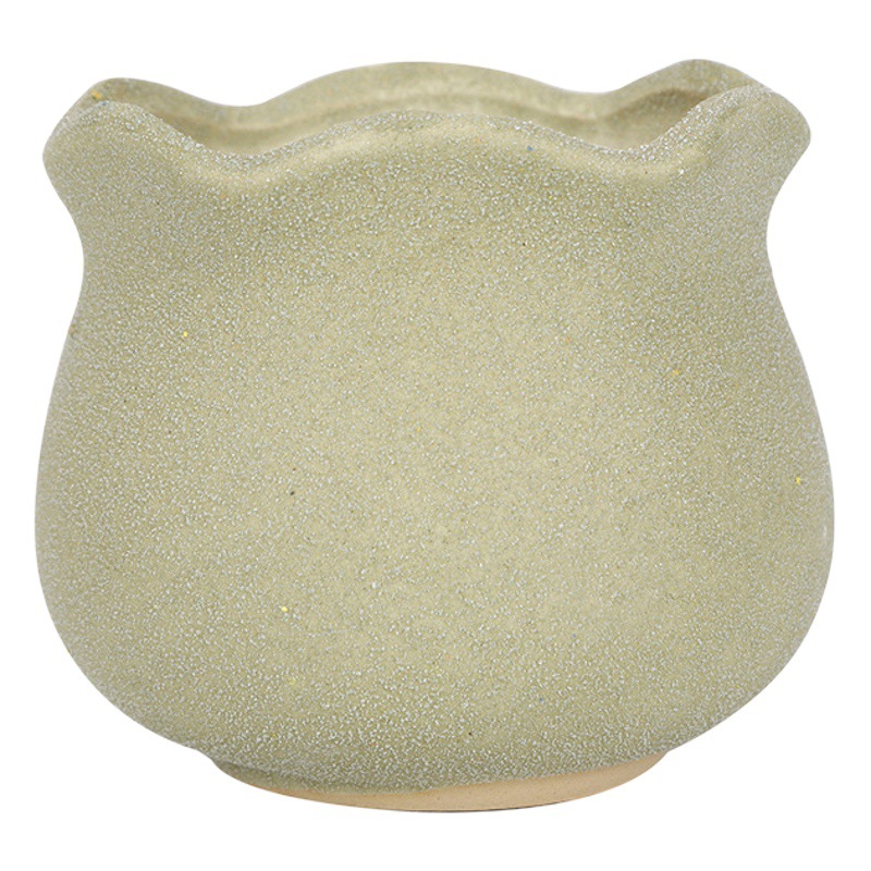 Cerámica de gres planta suculenta maceta escritorio creativo sala de estar decoración olla cerámica transpirable planta verde planta olla al por mayor