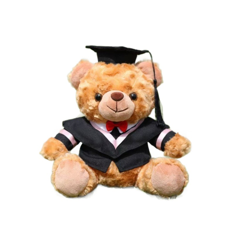 Dr. Teddy Bear impresa logotipo de maestría de maestría de maestría muñeca de peluche regalo de graduación