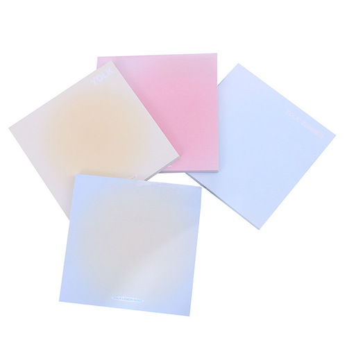 Gradient Macaron Color Sticky Notes Student Convenient Message Sticker Can Tear N Times Office Memo Notebook Sticky Pad