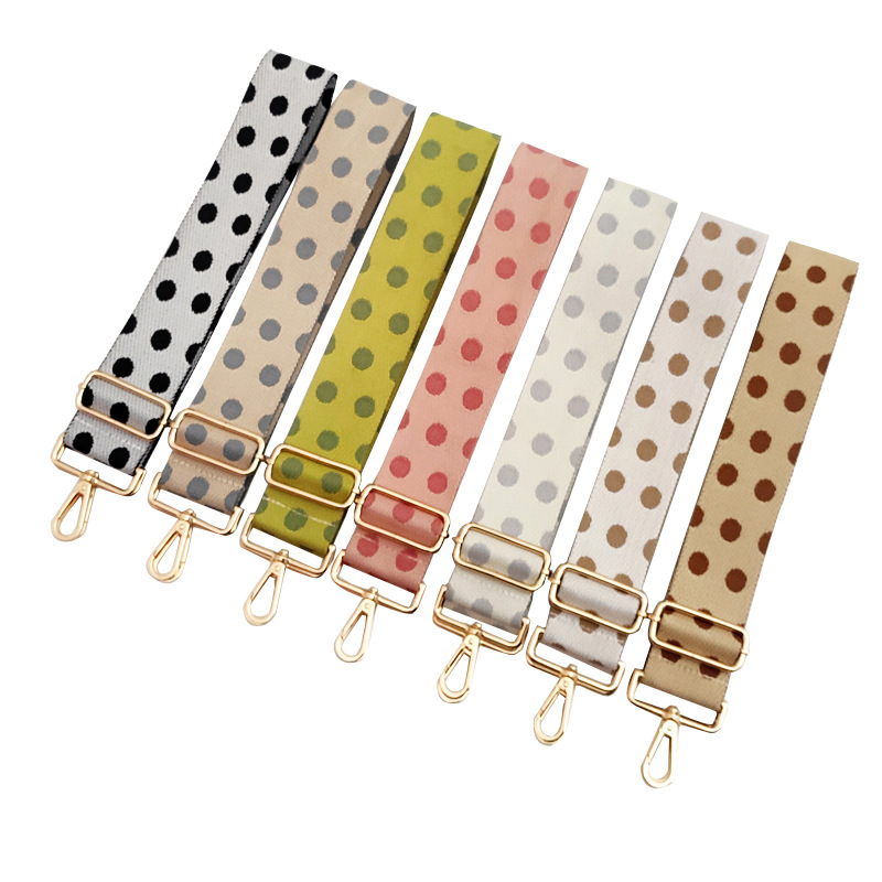 112g Weight Sling Strap Type Bag Strap/Shoulder Strap Bags Type Casual Occasion Polyester cotton Material Polka Dots Pattern Women'S Gender Fashion Style New Color Polka Dot Wide Shoulder Strap Adjustable One-shoulder Crossboby Bag Accessories Long Strap Burden Reduction Replacement Purse Chain 8