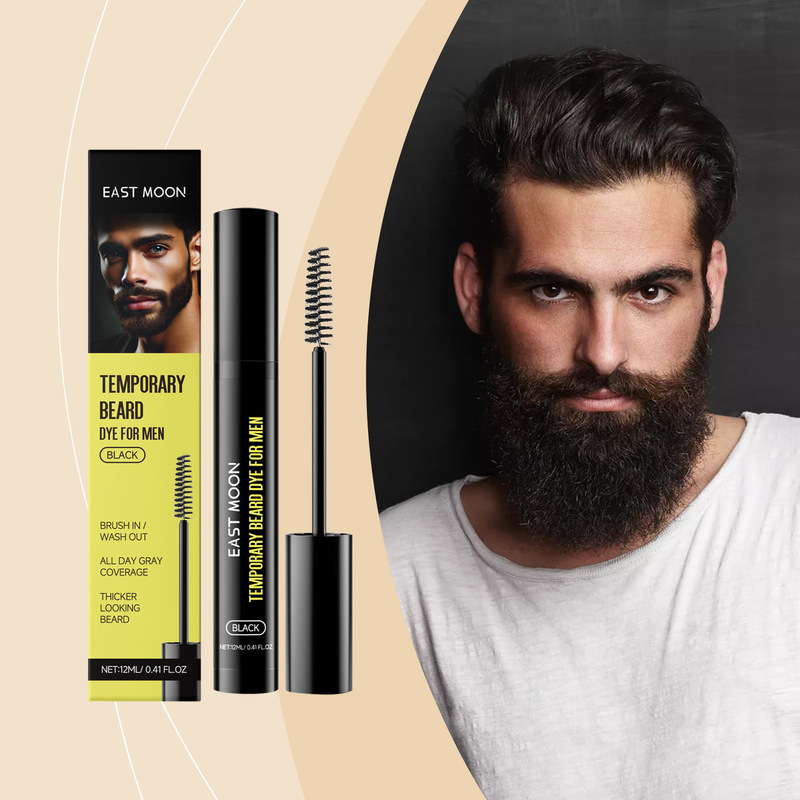 Men's Beard Dye Cream to Cover White Beard, Waterproof and Long-Lasting Temporary Beard Dye Pen, Distinct Strands, Portable Dye