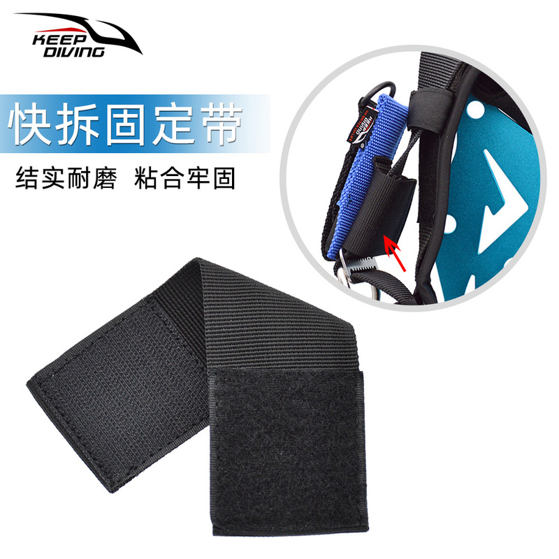 Scuba Diving Bcd Quick Release Fixed Belt Underwater Rope Cutter Wire Cutter Fixed Strap Widened Velcro Anti-Lost Ring