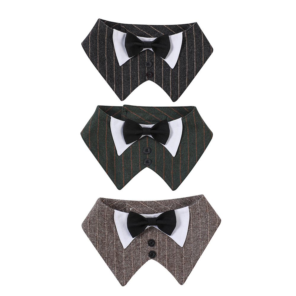 Tanpopo transfronterizo nuevo traje de perro británico toallas de saliva para mascotas velcro toallas para mascotas bufandas