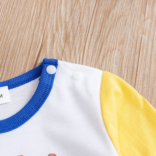 Spring and Autumn Baby Suit Set, Long-Sleeve Cartoon Baby Clothes, Baby Crawling Outfit Dinosaur Ins Style Cross-Border