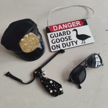 亚马逊热卖宠物玩具警帽徽章手拷口哨领带眼镜警告牌Cosplay警察