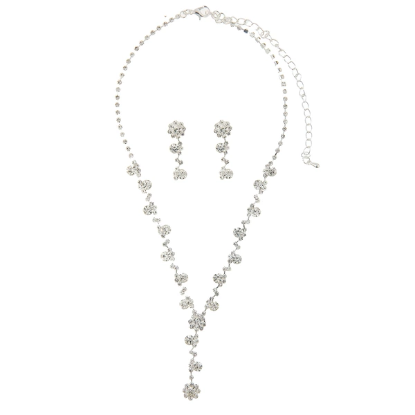 White diamond silver -plated