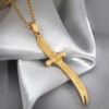 Men's retro necklace, pendant for elementary school students for beloved hip-hop style, sweater, wholesale