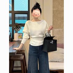 掐腰设计感针织衫女秋冬季2025新款感内搭上衣收腰毛衣打底衫