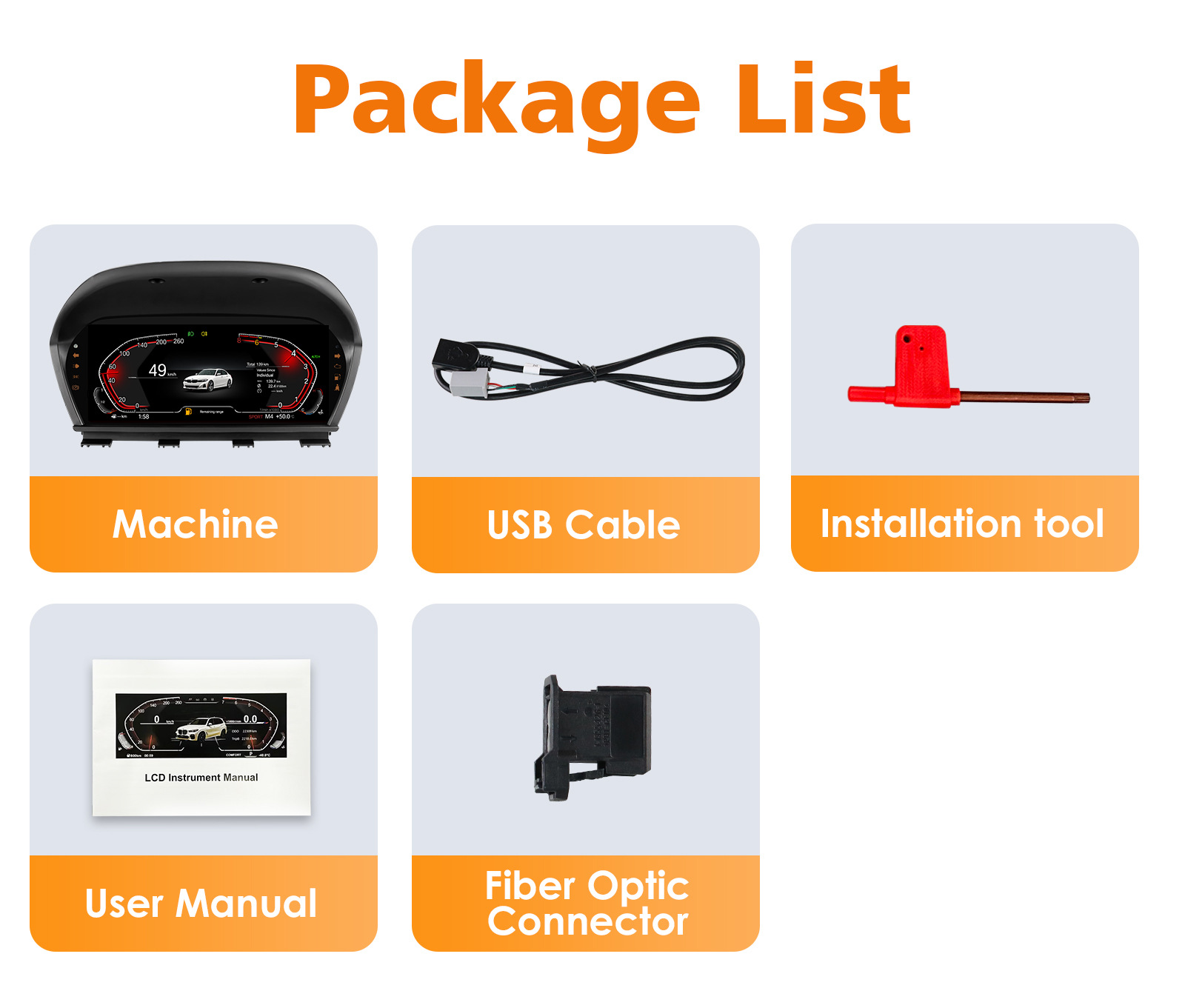 Suitable for Bmw 1 Series 2 Series X1X2 F20/F22/F39/F48/F49 Instrument Panel Lcd Dashboard