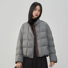 90绒立领羽绒服 显瘦鸭绒锁温外套女2025年冬季短款气质百搭上衣