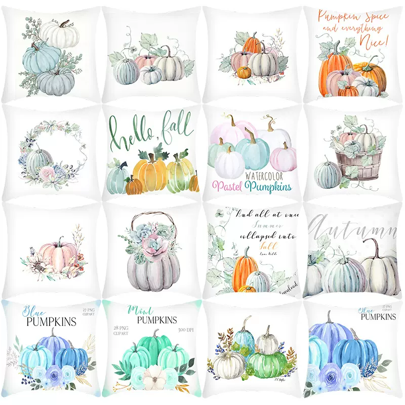 跨境节日感恩节抱枕套毛绒印花沙发客厅床上办公室靠枕套不含枕芯