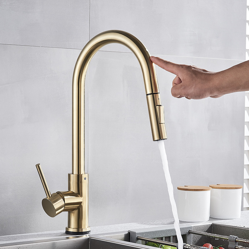 Touch Gold Pull-Out Kitchen Faucet for Sink (Includes Vat Invoice)