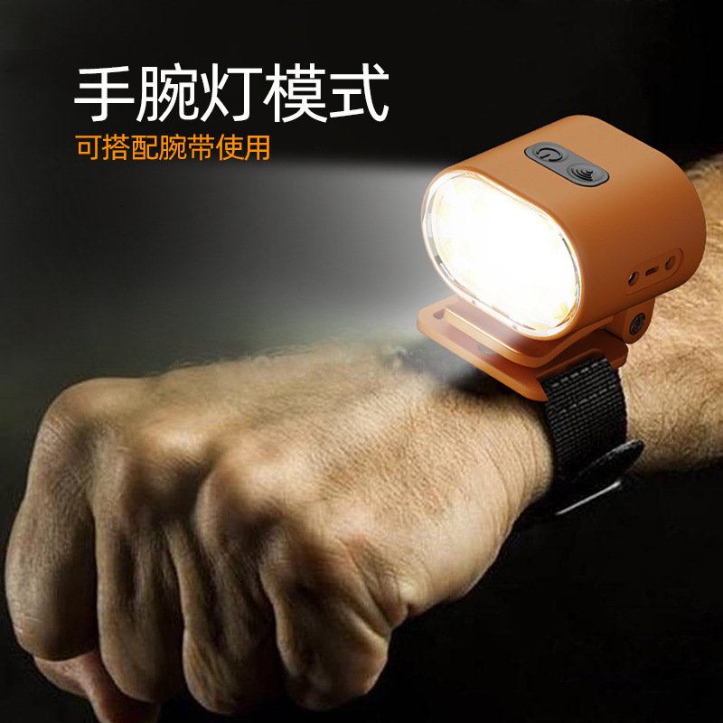 Transfronterizo nuevo faro al aire libre larga resistencia impermeable cabeza-montado lámpara de iluminación de inducción multifuncional imán luz de trabajo