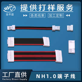 金丰盛供应NH1.0端子线 多芯数据连接线批发 28awg红黑电子线材