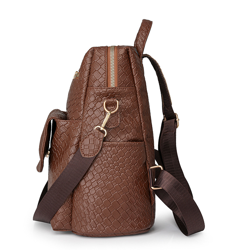 Nueva moda moda todo-fósforo mochila mujer cuero suave ligero viajes al aire libre mochila para mujer bolso de viaje al por mayor