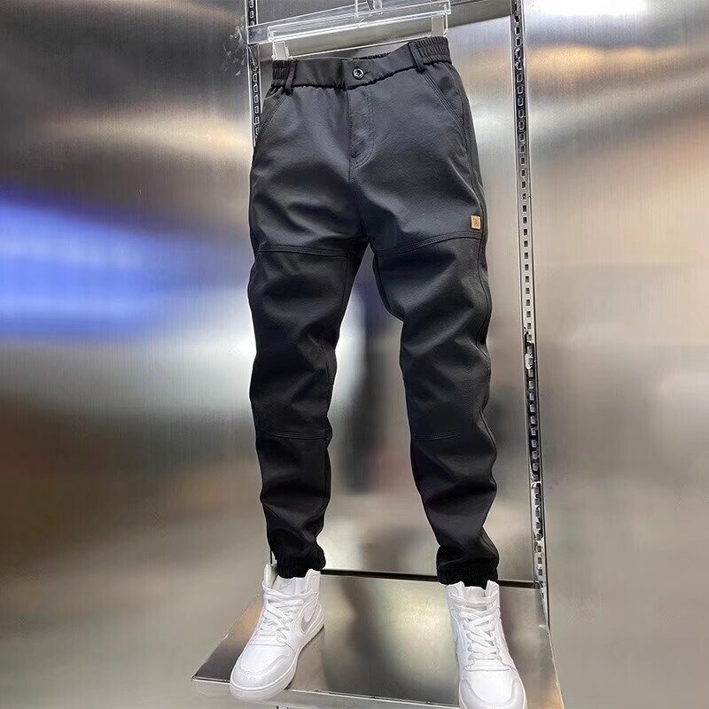 Spring and Autumn New Men's Student Loose Cuffed Knit Jogger Pants Trendy Versatile Casual Pants