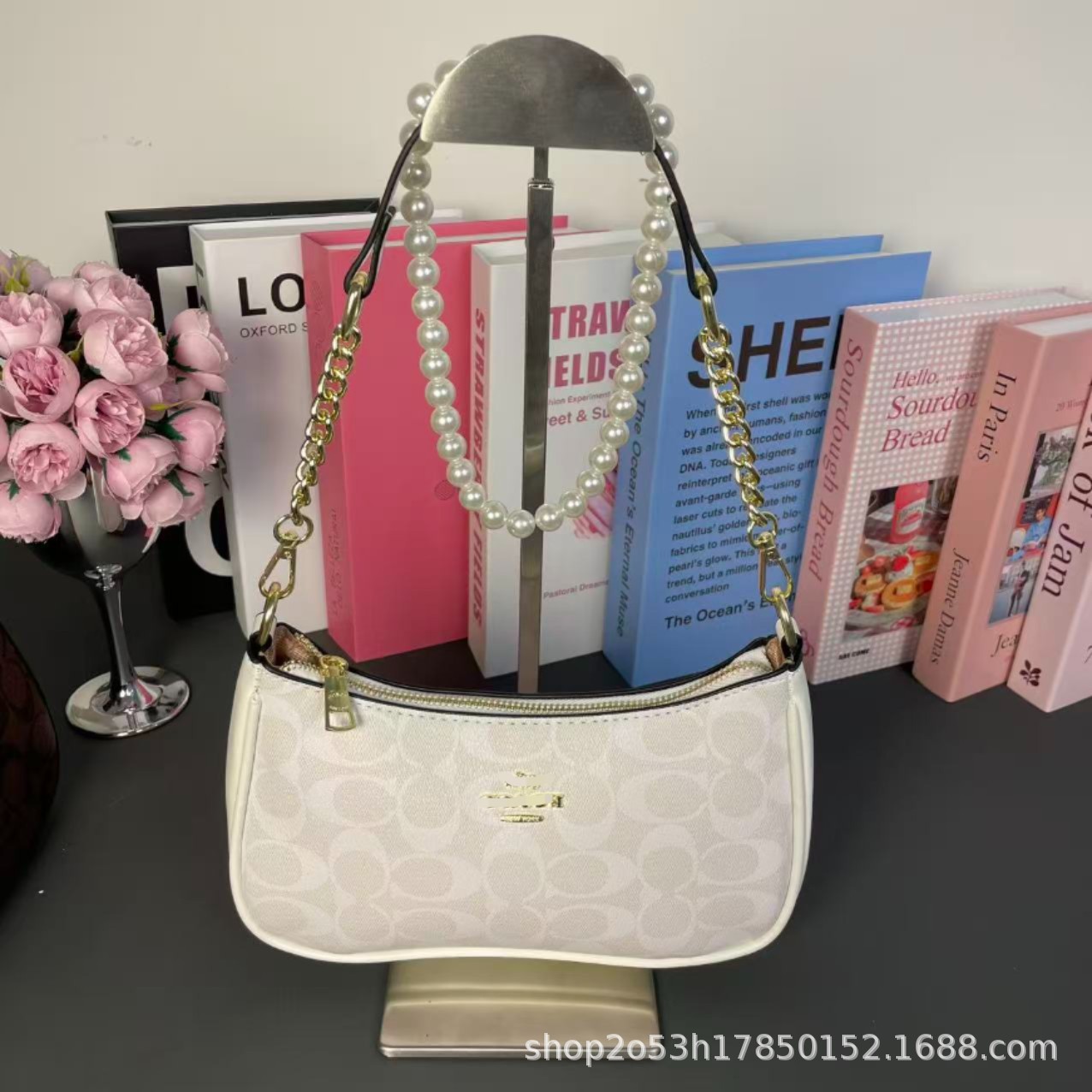 Kome nuevo Teri24 bolso axilar impresión clásica bolso de mahjong de viaje versátil bolso de media luna de mujer bolsos