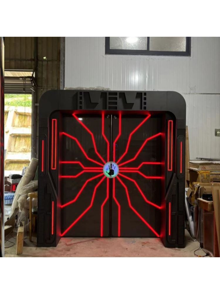 抖音网红门科技门触控隐形门酒吧掌纹门电动感应门科幻创意个性门