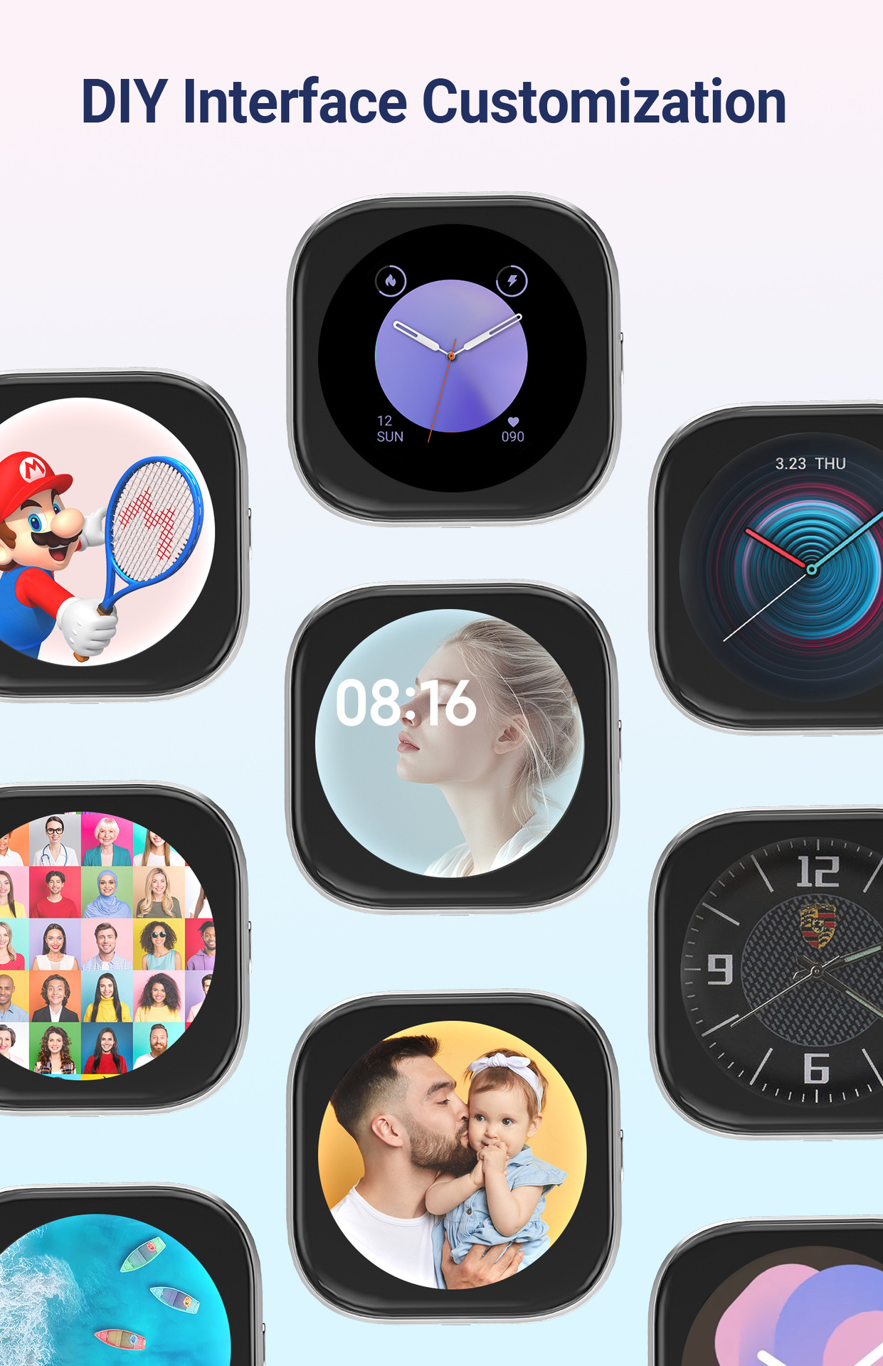 New Model with Screen, Wired to Wireless Carplay Portable Adapter for Apple Screen Projection