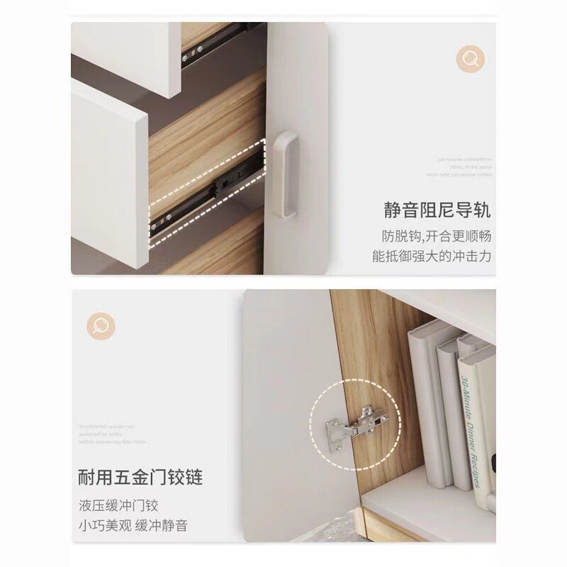 Company Office File Cabinet Low Cabinet Storage Cabinet File Cabinet Wooden Lockable Cabinet Bedside Table Table Side Cabinet