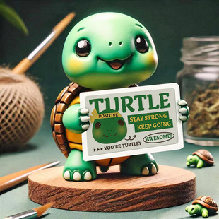 Cross-Border Istatue Turtle Statue 4inch Mini Resin Decoration Desk Ornament Incentive Gift