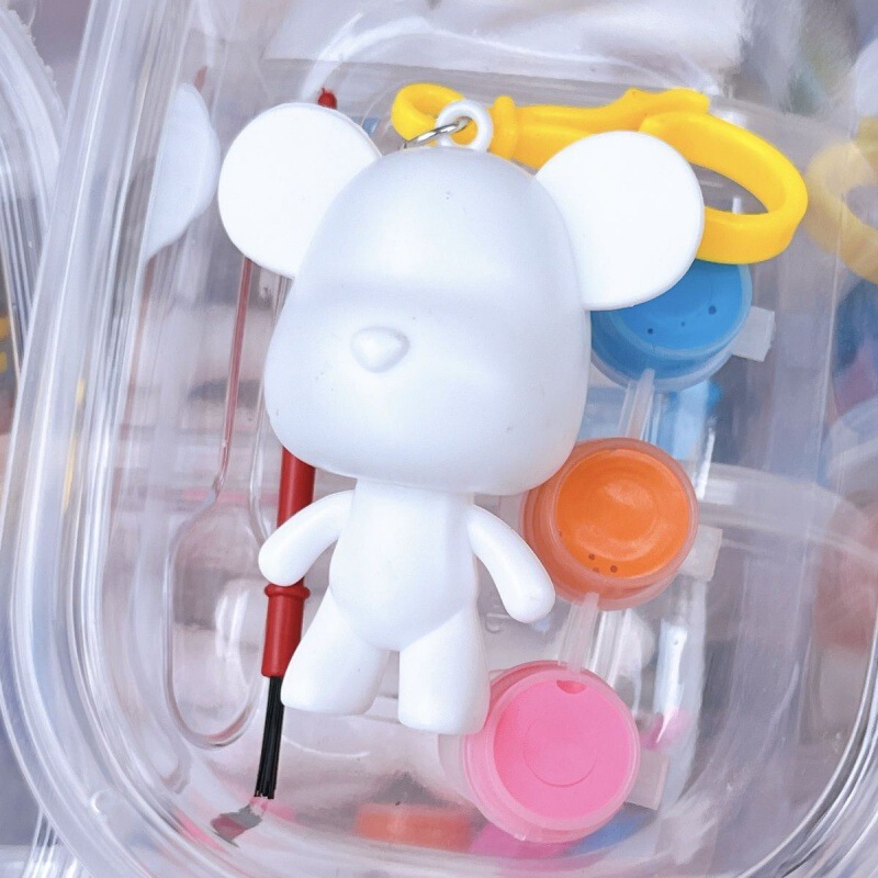 子供の創意手作りdiy玩具セット流体熊子供落書き玩具公仔暴力熊キーホルダー|undefined