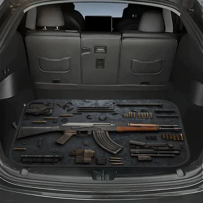 Avtomobil döşəmə paspasları: Dust-Proof, Soundproof Mat - trunk-mat-24-75100cm-crystal-velvet-dot-bottom