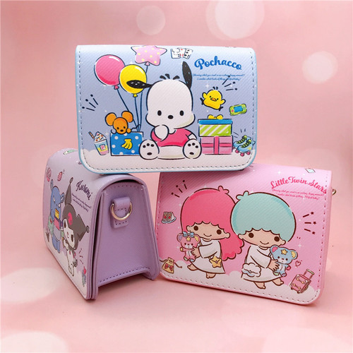 Cartoon large collection small magnetic buckle crossbody bag Hard surface printed crossbody adjustable shoulder strap Cute styling bag