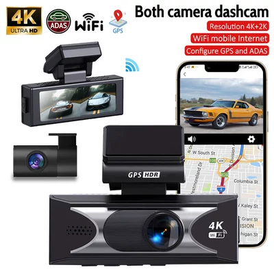 2026 New Model Dual-Recording 4K Dash Cam High-Definition Adas Loop Recording 3.2inch Gps Car Recorder (Driving recorder) - c16-front-4k-rear-25kwifiadasgps-track