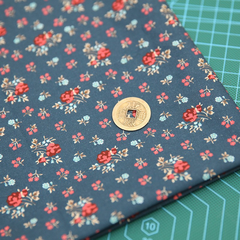 Tela de bordado hecha a mano para patchwork DIY, tela de bordado Lu, tela de bordado de moda, tela floral de algodón para punto de cruz y muñecas.