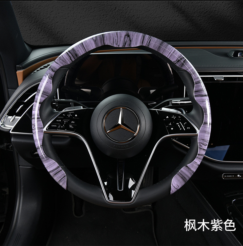 2025 new 5D headband forged carbon maple pattern card type car steering wheel cover factory direct sales of a generation of hair